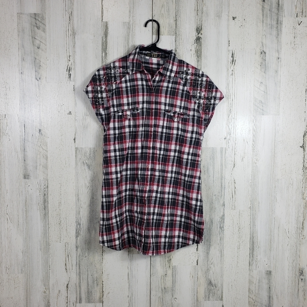 TRF womans plaid top size medium